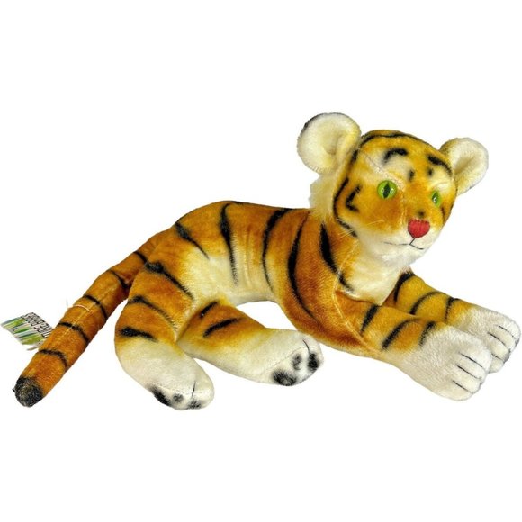 2 Dakin Nature Babies Tiger Plush Stuffed Animal Toy Mohair Made Japan Mom Baby - Picture 8 of 15